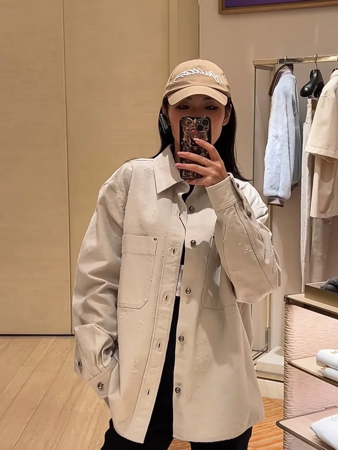 Louis Vuitton/Louis Vuitton presbyopic needle-punched denim shirt jacket